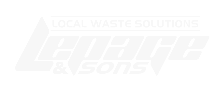 White on white local waste solutions logo