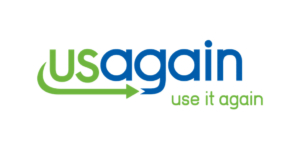 a logo for usagain that says use it again