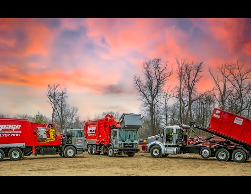LePage & Sons Waste Management- Service trucks and containers