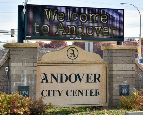 LePage Trash Services- Andover MN- Andover city center sign